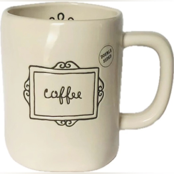 Rae Dunn Other - Rae Dunn "Coffee" Double Sided Cursive Mug
